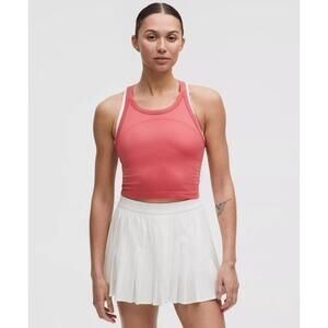 NWT Lululemon Swiftly Tech Cropped Racerback Tank Top 2.0 Desert Red Size 14